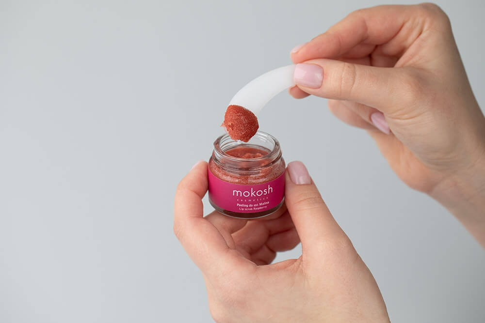 Mokosh Lip Scrub Raspberry Peeling do ust - Malina 15 ml