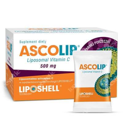 Ascolip Ascolip - Liposomal Vitamin C 500 mg Liposomalna witamina C 500 mg o smaku czarnej porzeczki 30 x 5g