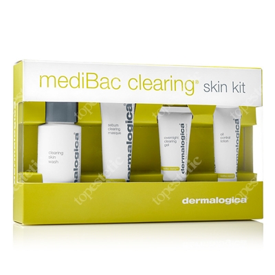 Dermalogica MediBac Clearing Skin Kit ZESTAW Skóra tłusta, trądzikowa - Żel 50 ml, Maska 22 ml, Żel 15 ml, Emulsja 10 ml