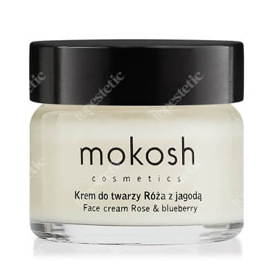 Mokosh Face Cream Rose & Blueberry MINI Ujędrniający krem do twarzy anty-aging - Róża z jagodą 15 ml