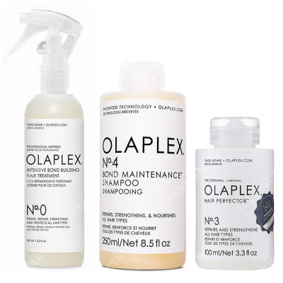 Olaplex Olaplex Intensive Treatment ZESTAW Kuracja 155 ml + Olaplex do użytku domowego 100 ml + Szampon 250 ml