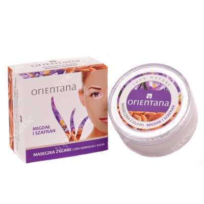 Orientana Natural Mask Naturalna maseczka z glinki - Migdał i szafran 50 g