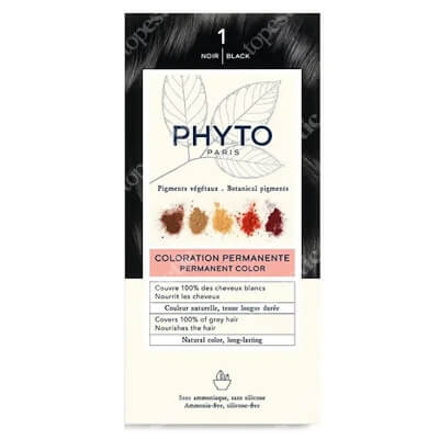 Phyto PhytoColor Farba do włosów - czarny (1 Noir) 50+50+12