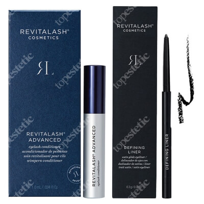Revitalash Eye Complete ZESTAW Odżywka stymulująca wzrost rzęs 1,0 ml + Napigmentowany eyeliner w formie kremowej kredki (czarna)