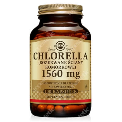 Solgar Chlorella Rozerwane ściany komórkowe 1560 mg 100 kapsułek