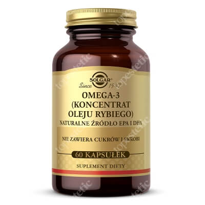 Solgar Omega 3 Naturalne źródło EPA i DHA. Koncentrat Oleju Rybiego 60 kapsułek