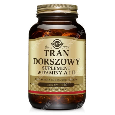 Solgar Tran Dorszowy Suplement witaminy A i D 100 kapsułek