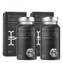 Halier Hairvity Dietary Supplement Men ZESTAW Suplement diety do włosów dla mężczyzn 60 kaps. x 2