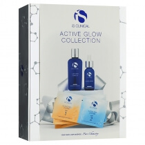 iS Clinical Active Glow Collection ZESTAW Żel oczyszczający 60 ml + Przeciwdziałanie starzeniu, złuszczanie i odmładzanie 2 x 3 szt + Serum przeciwzmarszczkowe 15 ml