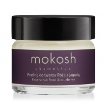 Mokosh Active Face Scrub Rose & Blueberry MINI Aktywny peeling do twarzy - Róża z jagodą 15 ml