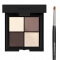 Bikor Morocco Eye Shadows + Bikor Pro Brush N°16 Eyeshadows ZESTAW Cienie do powiek - N°11 Nature Queen 4x2g + Okrągły pędzel do aplikacji miękkich formuł cieni oraz kredek 1 szt
