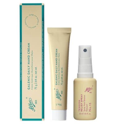 Alba1913 Tension Relief Spray + Galenic Daily Hand Cream ZESTAW Spray łagodzący przeciążenia 30 ml + Galeniczny krem do rąk 75 g