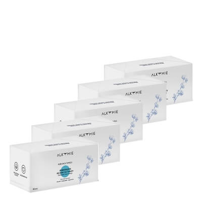 Alkmie Pure Face Towels White Box x 5 ZESTAW Jednorazowe ręczniki do twarzy 80 szt x 5