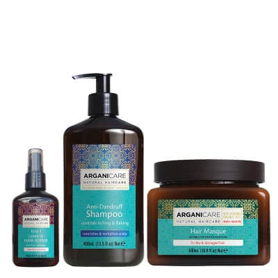Arganicare Shea Butter Set ZESTAW Szampon 400 ml + Odbudowa i rozplątanie 150 ml + Maska 500 ml