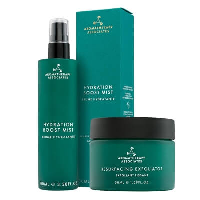 Aromatherapy Associates Fresh Start ZESTAW Złuszczający peeling do twarzy 50 ml + Mgiełka zwiększająca nawilżenie 100 ml