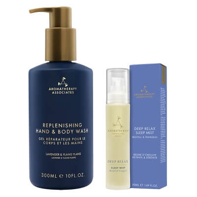 Aromatherapy Associates Night Ritual ZESTAW Aromaterapeutyczne mydło w płynie 300 ml + Mgiełka ułatwiająca zasypianie 50 ml