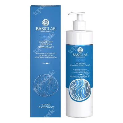 BasicLab Codzienny Szampon Nawilżający Lekkość i elastyczność 300 ml