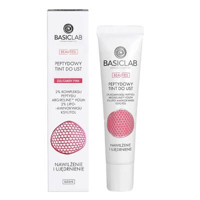 BasicLab Nawilżenie i Ujędrnienie Peptydowy tint do ust (kolor 210/Candy Pink) 15 ml