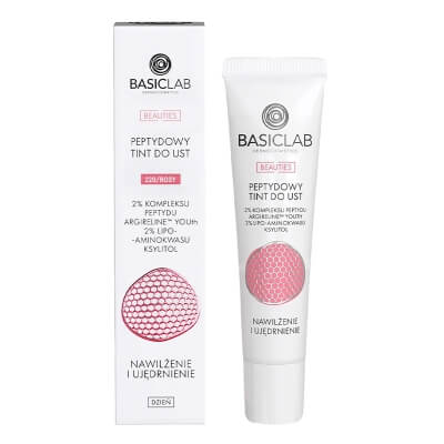 BasicLab Nawilżenie i Ujędrnienie Peptydowy tint do ust (kolor 220/Rosy) 15 ml