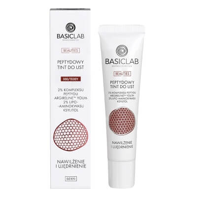 BasicLab Nawilżenie i Ujędrnienie Peptydowy tint do ust (kolor 300/Teddy) 15 ml