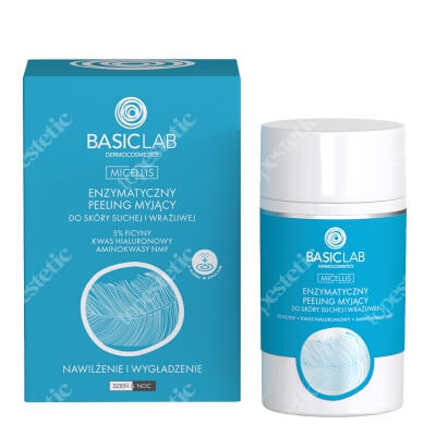 BasicLab Nawilżenie i Wygładzenie Enzymatyczny peeling myjący do skóry suchej i wrażliwej 35 ml