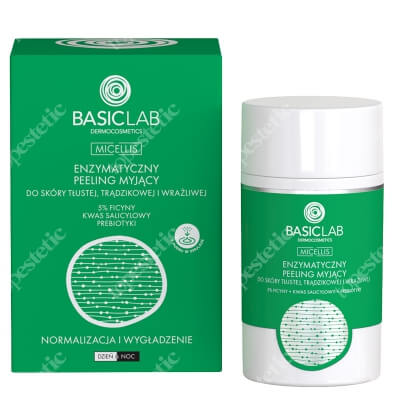 BasicLab Normalizacja i Wygładzenie Enzymatyczny peeling myjący do skóry tłustej, trądzikowej i wrażliwej 35 ml