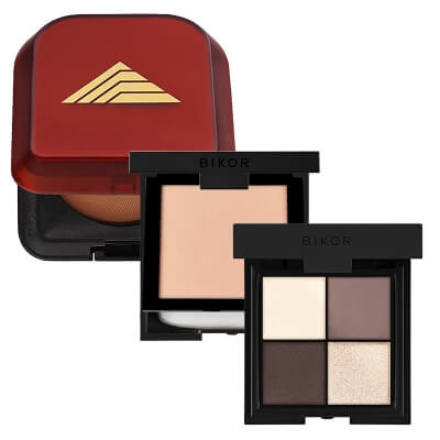 Bikor Powder + Egyptische Erde + Eye Shadows ZESTAW Puder - N°4 8 g + Bikor Ziemia Egipska 13 g + Cienie do powiek - N°11 4x2g