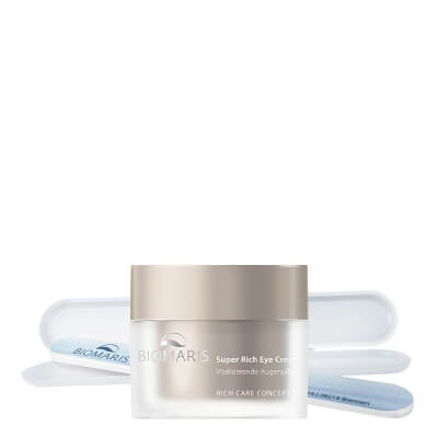 Biomaris Super Rich Eye Cream + Pilnik Dwustronny ZESTAW Krem pod oczy z masłem shea, bezzapachowy 15 ml + Pilnik dwustronny do paznokci naturalnych w etui 1 szt