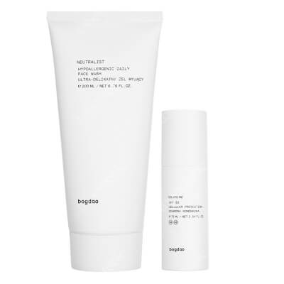 Bogdao Neutralist + Solarine ZESTAW Ultra-delikatny żel myjący do twarzy 200 ml + Ochrona komórkowa SPF 50 75 ml