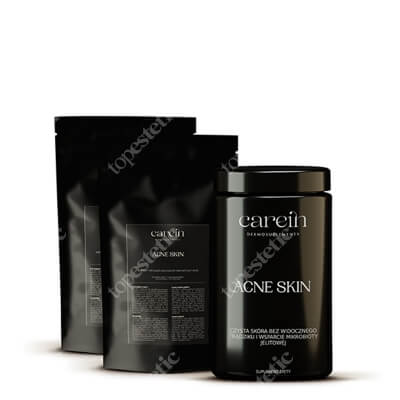 Carein Acne Skin 90 Days ZESTAW Kuracja 90 dni : Czysta skóra bez trądziku 120 kaps + Uzupełnienie 120 kaps x 2