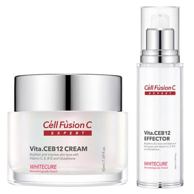 Cell Fusion C Expert Pielęgnacja Rozjaśniająca ZESTAW Krem rozjaśniający intensywnie regenerujący 50 ml + Serum rozjaśniające zapobiegające powstawaniu przebarwień 50 ml