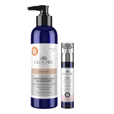 Clochee Ceramide Duo ZESTAW Ceramidowy krem na dzień 50 ml + Nawilżający balsam z ceramidami 250 ml
