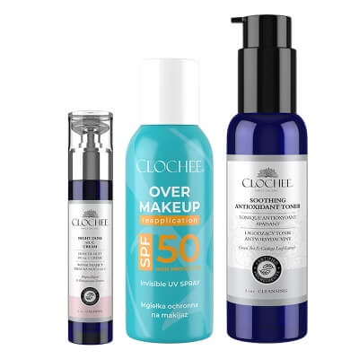 Clochee Day And Night ZESTAW Tonik 100 ml + Krem na noc 50 ml + Mgiełka do twarzy 75 ml