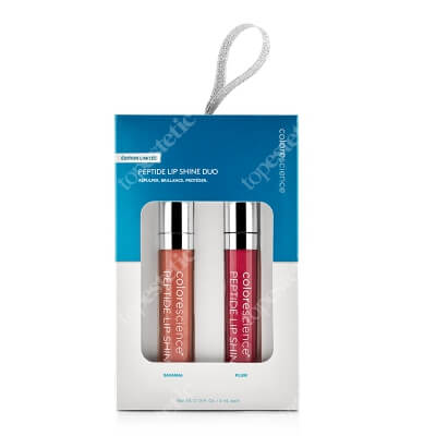 Colorescience Peptide Lip Shine Duo ZESTAW Błyszczyk do ust (kolor Plum) 4 ml + Błyszczyk do ust (kolor Savanna) 4 ml