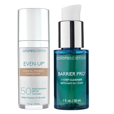 Colorescience Perfect Skin ZESTAW Produkt 3w1 rozjaśnianie, korygowanie i ochrona 30 ml + Żel oczyszczający 30 ml GRATIS