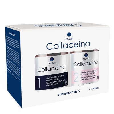 Colway Collaceina Duo ZESTAW Mieszanka probiotyczna 30 kaps. + Colostrum, lizozym i laktoferyna 30 kaps.