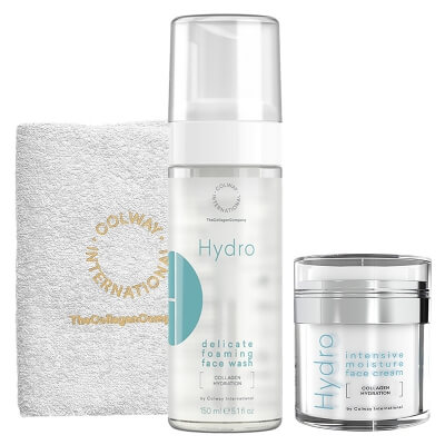Colway International Delicate Moisture Face Care ZESTAW Delikatna pianka do mycia twarzy 150 ml + Intensywnie nawilżający krem na dzień 50 ml + Mały ręcznik kosmetyczny (biały) 1 szt