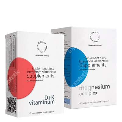 Colway International Magnesium Complex + Vitaminum D+K ZESTAW Kompozycja trzech form magnezu 60 szt. + Witamina D+K 60 szt