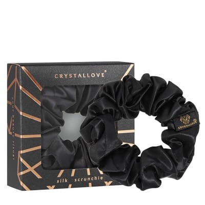 Crystallove Gumka do Włosów Jedwabna (czarna) 1 szt