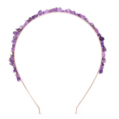 Crystallove Opaska na Włosy z Ametystem Opaska 1 szt