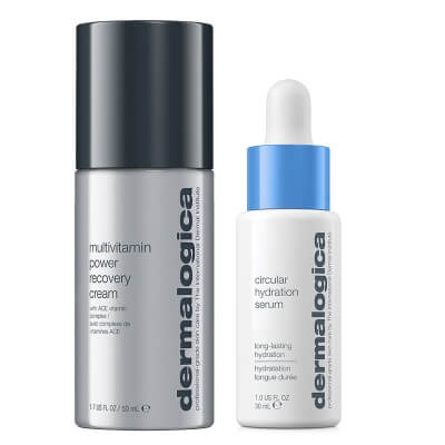 Dermalogica Circular Hydration Serum + MultiVitamin Power Recovery Cream ZESTAW Długotrwale nawilżające serum 30 ml + Multiwitaminowy krem 50 ml