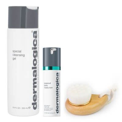 Dermalogica Clear and Calm Duo ZESTAW Żel do mycia twarzy 250 ml + Krem nawilżający na objawy trądziku osób dorosłych 50 ml + Szczotka do mycia twarzy 1 szt