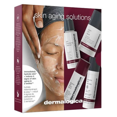Dermalogica Skin Aging Solutions Kit ZESTAW Żel do mycia twarzy 30 ml + Serum z multi-retinoidami 10 ml + Krem regenerujący 15 ml + Krem SPF 50 15 ml