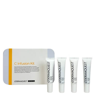 Dermaquest C Infusion Kit ZESTAW Serum regenerująco - rozświetlające 8 ml + Serum rozświetlająco - antyoksydacyjne 8 ml + Serum nawadniające 8 ml + Krem BB 8 ml