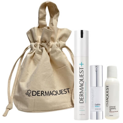 Dermaquest EyeBrite + SkinBrite Serum + Universal Cleansing Oil ZESTAW Rozjaśniający krem pod oczy 15 ml + Serum z inhibitorami tyrozynazy 30 ml + Olejek myjący 60 ml