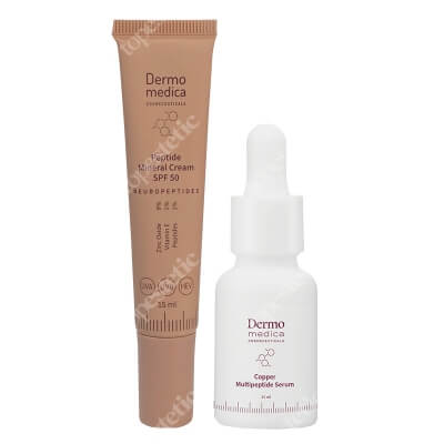 Dermomedica Copper Multipeptide Serum + Peptide Mineral Cream SPF 50 ZESTAW Serum z tripeptydem miedziowym, argireliną i beta-glukanem 15 ml + Krem SPF50 15 ml
