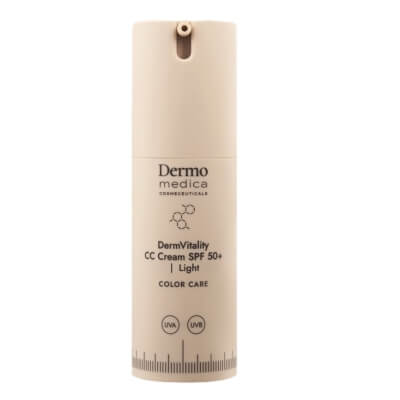 Dermomedica DermVitality CC Cream SPF 50 Koloryzujący krem korygujący z bardzo wysoką ochroną UVA/UVB i właściwościami pielęgnacyjnym (kolor Light) 30 ml