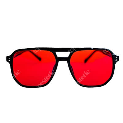 Dermomedica Glasses Red Trendy Okulary z soczewkami wspierającymi rytm okołodobowy 1 szt