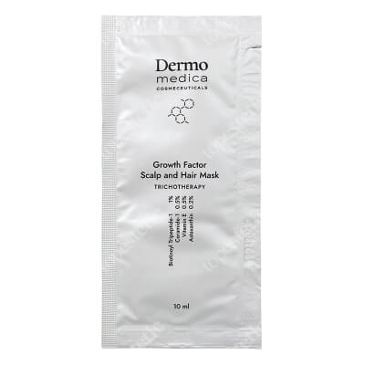 Dermomedica Growth Factor Scalp and Hair Mask Maska dla skóry głowy z problemem podrażnień, suchości, świądu i wypadania włosów 10 x 10 ml