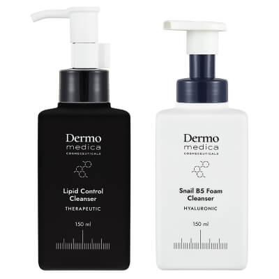 Dermomedica Lipid Control And Snail Foam Cleanser ZESTAW Pianka oczyszczająca 150 ml + Olejek myjący 150 ml
